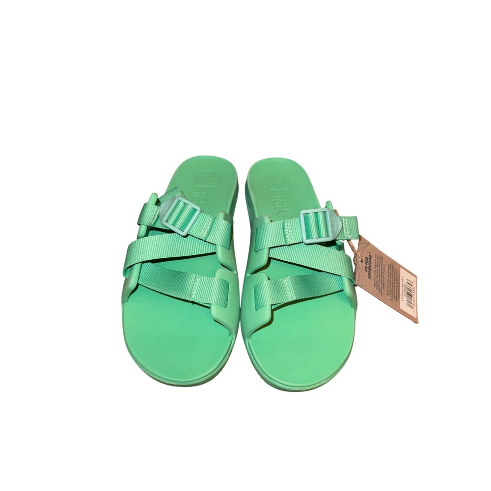 Chaco Kids Flip Flop Sandals Aqua Green Adjustable Strap Slide Size K5